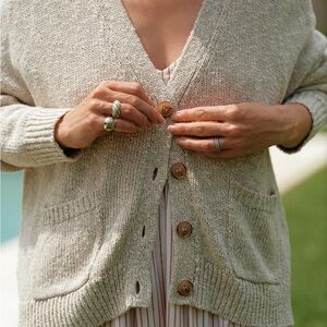 Jenni Kayne Cropped Cocoon Cardigan Small